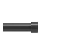 Umbra Cappa Asta per tende singola regolabile, diametro di 2,5 cm, 91-168 cm, Acciaio, Nero spazzolato