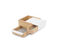 Umbra Cofanetto portagioielli piccolo in legno "Stowit" Legno,Metallo Bianco