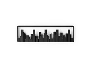 Umbra DPE4374103 - Appendiabiti da Parete, in plastica, 49,8 x 2,5 cm, Colore: Nero