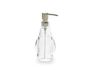 Umbra Droplet Dispenser di sapone, acrilico modellato, Trasparente | Silhouette a goccia d'acqua, serbatoio ricaricabile, pompa morbida, per bagno o cucina, si pulisce con un panno