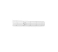 Umbra Flip 5-Hook Appendiabiti sospesi da Parete - Moderno, Elegante, salvaspazio, con Ganci retrattili per Appendere Cappotti, Sciarpe, Borse e Molto Altro, Bianco/Bianco
