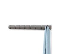 Umbra Flip Attaccapanni da parete con 8 ganci ribaltabili, Frassino, Grigio/peltro
