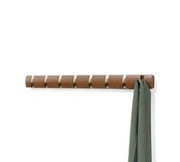 Umbra Flip Attaccapanni da parete con 8 ganci ribaltabili, Frassino, Noce chiaro/oro caldo