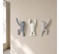 Umbra Ganci da parete Moderni in plastica Set 3pz Buddy Plastica,PVC Bianco/Grig