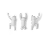 Umbra Ganci da parete Moderni in plastica Set 3pz Buddy PVC Bianco