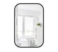 Umbra Hub Specchio rettangolare 61 x 91 cm, Specchio in vetro, Nero