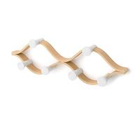 Umbra Montage - Appendiabiti da parete con 6 ganci, bianco/naturale