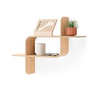 Umbra Montaggio Libreria Galleggiante Moderna, Albero della Gomma, Naturel, One Size