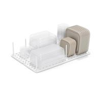 Umbra Peggy Vassoio organizzatore per credenze, scaffali e cassetti da Cucina-Sistema Regolabile, Polistirene, Bianco