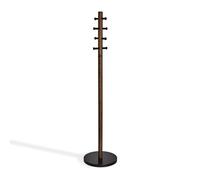 Umbra Pillar Appendiabiti, Porta Cappelli e Ombrelli, Nero/Noce | Appendiabiti da ingresso, per cappotti, cappelli e ombrelli, design autoportante, finitura nero/noce