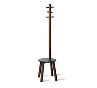Umbra Pillar Attaccapanni verticale, Legno di hevea, Nero/noce