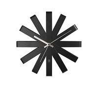 Umbra Ribbon Orologio da parete, 30 cm, Acciaio, Nero