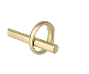 Umbra Ringlet Asta per Tende da 1 Pollice, Include 2 finali, staffe e Hardware abbinati, Acciaio Inossidabile, Oro, 1 Inches