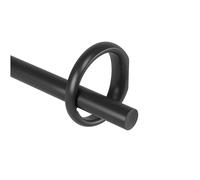Umbra Ringlet Bastone per Tende Estensibile, 2,5 cm, 107 - 305 cm, 2 Punte, staffe da Parete e Materiale di Fissaggio Inclusi, Lega di Acciaio, Noir Mat, 2.5 cm