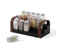Umbra Bellwood 3-Tier Spice Shelf Blk/Wal Portaspezie, Legno Plastica, Nero/Noce