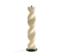 Umbra Spintile Gioco domino impilabile, design 10x9x13 cm, Nero | Tessere che scorrono su asta ondulata, torre scultorea dinamica, per tavolo o mensola, idea regalo, in resina