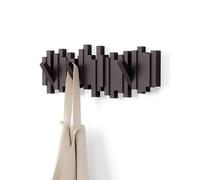 Umbra Appendiabiti da parete con ganci ribaltabili Moderno PVC Espresso