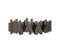 Umbra Appendiabiti da parete con ganci ribaltabili Moderno PVC Espresso