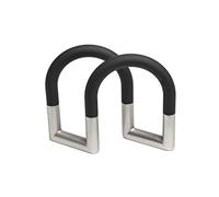 Umbra Swivel Portatovaglioli a molla, regolabile, Nero/nichel | Bracci soft touch, base antiscivolo, per cucina e sala, plastica riciclata