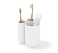 Umbra Touch Portaspazzolini, Bianco, 3 ½ x 3 x 4 inches