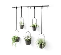 Umbra Triflora Portavasi da Appendere, Melamina, Black, Set of 5