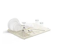 Umbra Udry Peg-Scolapiatti con Tappetino in Microfibra, Pieghevole e salvaspazio, Polyester, Lino, 61x46 cm