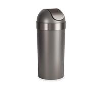 Umbra Venti - Pattumiera da cucina grande, altezza 88,9 cm, per uso interno, esterno o commerciale, in peltro, in acciaio inox 18/8