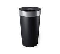 Umbra Vento - Pattumiera da cucina con coperchio aperto, misura grande, 76 cm di altezza, per uso interno o commerciale, colore: nero/nichel