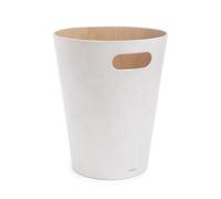 Umbra Woodrow Cestino della spazzatura, capacità 7,5 L, Faggio Europeo, Bianco/naturale