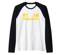 Umbraphile Solar Eclipse Phase Path of Totality Top & Tees Maglia con Maniche Raglan