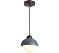 Umbratica 1 Ciondolo Nordico di Resina Leggera in Resina per la Cucina Modern Paese 5.1''W Beige BEIGHE Applicazione A PACCOLO per Il RESPAGNA Camera Passaggio ， Luci a Sospensione (Blu)