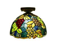 Umbratica Lampadari da 12 Pollici a Ciondolo Floreale Vintage Flores Flow flowes in Vetro Macchiato di Vetro Lampada sospesa per Camera da Letto Isola del Soggiorno