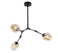 Umbratica Lampadari e26 Pallone a Bolle 360 ° Regolazione Boom in Oro a Sospensione Light Vintage Affronta del soffitto per Sala da Pranzo, Moderno molecolare (Paralume Blu, 6 Luce)