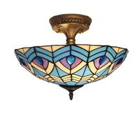 Umbratica Lampadari luci a soffitto retrò Turco lempade Tiffany in Vetro a circolatura Lampada sospesa in Vetro Soggiorno Camera da Letto Arte Deco