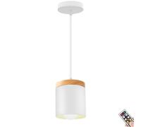 Umbratica Lampadario a Sospensione Non cablato, a Batteria Ricaricabile, con Telecomando, per Cucina, Isola, Sala da Pranzo, Soggiorno, Camera da Letto, Arredamento per la Fattoria/Bianco/Set di 1
