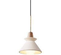 Umbratica Lampadiers Cement Cement Cone Light Light Cone Bhite Bidelier con Top in Legno per Kitchen Island Restaurant e Decorazioni per la casa contemporanea 8 Pollici