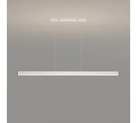 Umbratica Lampadiers Moderna Semplice LED LED Dimmeble Light con Telecomando, Lampada appesa al soffitto lineare Minimalista, Sala da Pranzo Tavolo da Piscina Isola sospesa lampadari (Blanc, 80 cm)