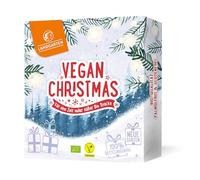 UMBRELLA® Calendario dell’Avvento Bio 2025 Vegan Christmas - Frutta secca,semi e frutti vegani ricoperti di cioccolato fondente,al latte vegetale e bianco-24 prelibatezze vegetali, senza olio di palma