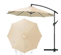 Umbrella Canopy Replacement - 8-Rib Anti-Tear Fabric - 2.5m Replacement Banana Umbrella Canopy | for Outdoor Yard Lawn Patio Beach Deck Market