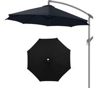 Umbrella Cloth 6.5ft 9ft 10ft Cover for Parasol, Patio Replacement Canopy, Rib 8 Covers, Easy to Install(Red,. 8Ribs)(Black,10ft 6Ribs)