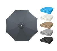 Umbrella Cloth 6.5ft Patio Replacement Canopy, Ribs 8 Cover, Parasols Water Resistant(Gray,300cm/10ft 8Ribs)(Beige,200cm/6.5ft 6Ribs)