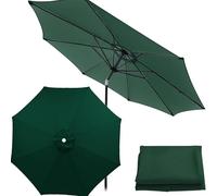 Umbrella Cloth 6 Ribs Replacement Covers, 7ft 9ft 10ft Patio Parasol Canopy, Portable Market Cover UV Protective(Red,200cm/7ft 8Ribs)(Dark Green,270cm/9ft 6Ribs)