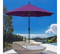 Umbrella Cloth 7ft/9ft/10ft Patio Replacement Canopy Cover, 6 Ribs/8 Ribs Sun, Top for Garden(Red,10ft 8Ribs)(Purple,7ft 6Ribs)