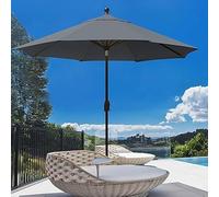 Umbrella Cloth 7ft/9ft/10ft Patio Replacement Canopy Cover, 6 Ribs/8 Ribs Sun, Top for Garden(Red,10ft 8Ribs)(Grey,9ft 8Ribs)