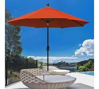 Umbrella Cloth 7ft/9ft/10ft Patio Replacement Canopy Cover, 6 Ribs/8 Ribs Sun, Top for Garden(Red,10ft 8Ribs)(Orange,7ft 6Ribs)