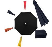 Umbrella Cloth Patio 6.5ft Replacement Canopy, Ribs 8 Universal Cover, Washable Outdoor Table, Parasol Cloth(Red,200cm/6. 8Ribs)(Black,250cm/8ft 6Ribs)