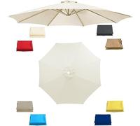 Umbrella Cloth Patio Replacement Canopy, 6.5ft 9ft 10ft Cantilever Covers, Round Ribs 8 Cover Cloth(Red,270cm/9ft 6Ribs)(Dark Blue,300cm/10ft 6Ribs)