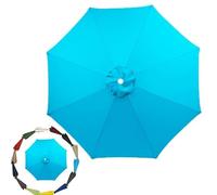 Umbrella Cloth Patio Replacement Canopy, 6 Ribs 8 Cover for Garden, .5ft 8ft 9ft 10ft Top Cover(Red,200cm/6. 6Ribs)(Green,200cm/6.5ft 6Ribs)