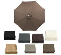 Umbrella Cloth Replacement Canopy 7ft 9ft 10ft, Universal Patio Cover, Parasol for 6 Ribs 8, Waterproof(Gray, 6Ribs)(Dark Gray,7ft 8Ribs)