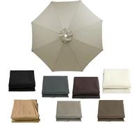 Umbrella Cloth Replacement Canopy 7ft 9ft 10ft, Universal Patio Cover, Parasol for 6 Ribs 8, Waterproof(Gray, 6Ribs)(Light Gray,10ft 6Ribs)